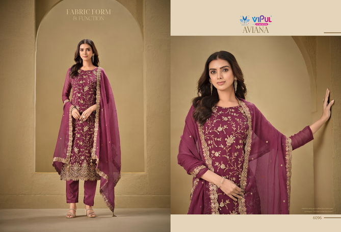 Aviana By Vipul Organza Embroidered Salwar Kameez Wholesale Price In Surat
